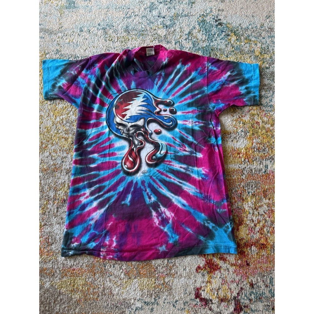 VTG 90s 1994 USA‎ XL GRATEFUL DEAD Skull Steal Your Face Buzz Parker T Shirt